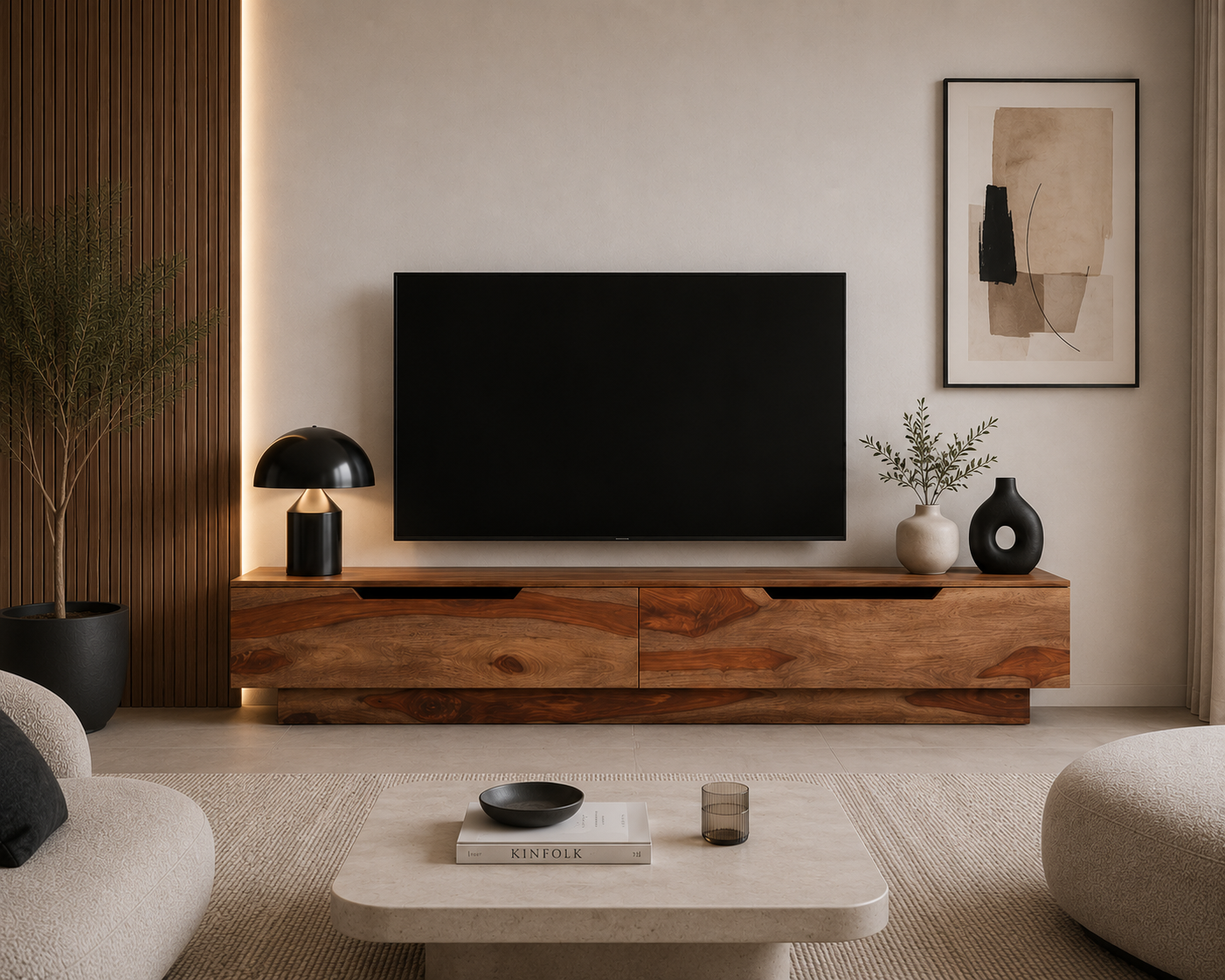MEUBLE TV BOIS Image