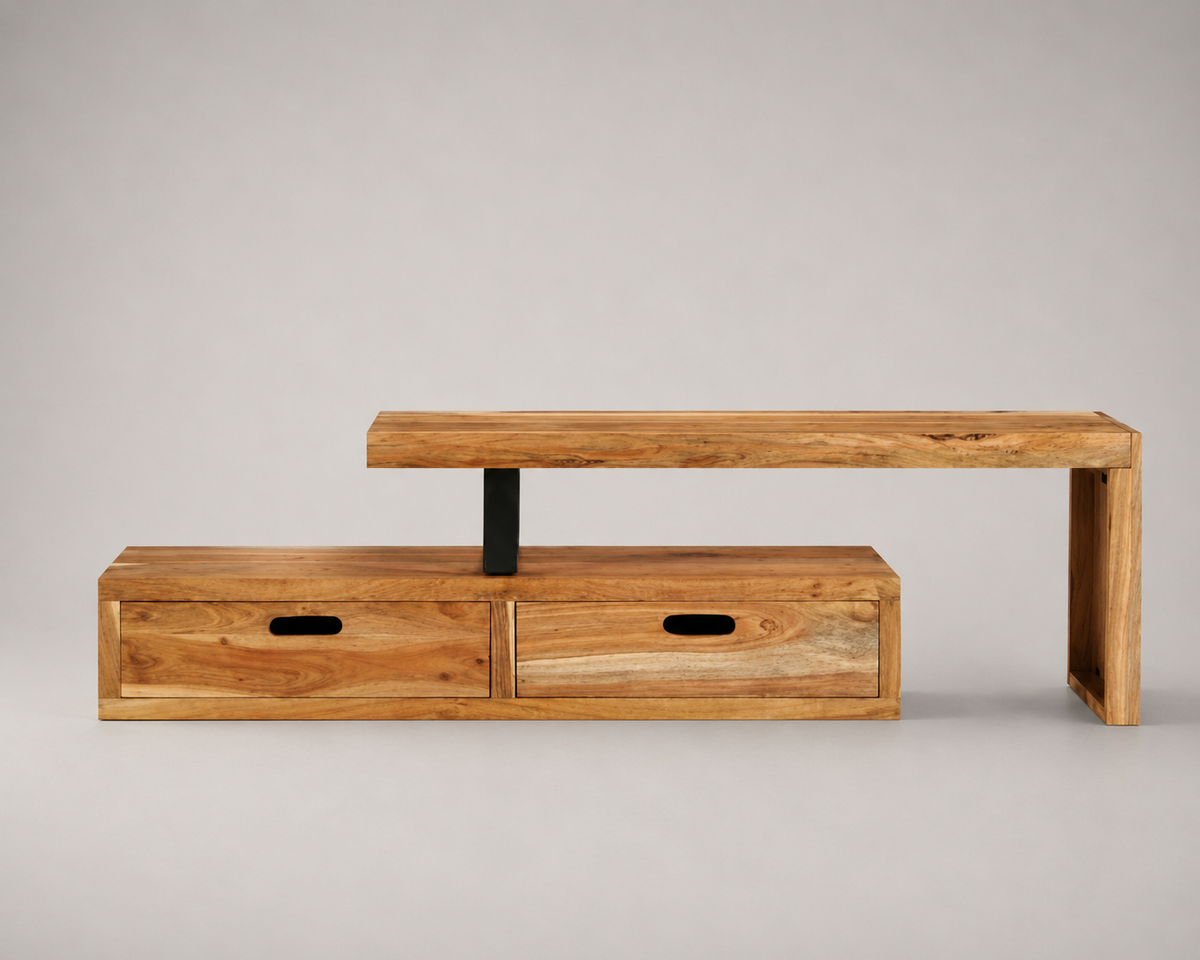 Meuble TV Bois Clair Extensible | Bellora