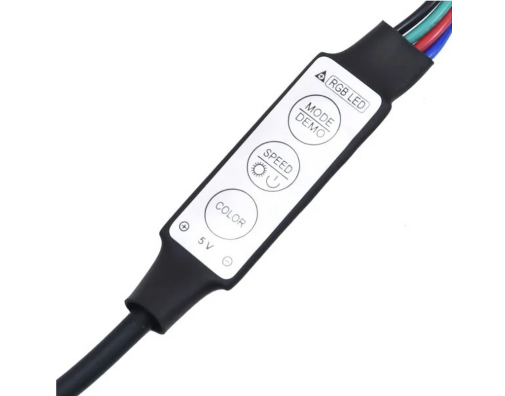 Télécommande de contrôle et système d’éclairage LED RGB fourni avec le meuble TV LED blanc 240 cm