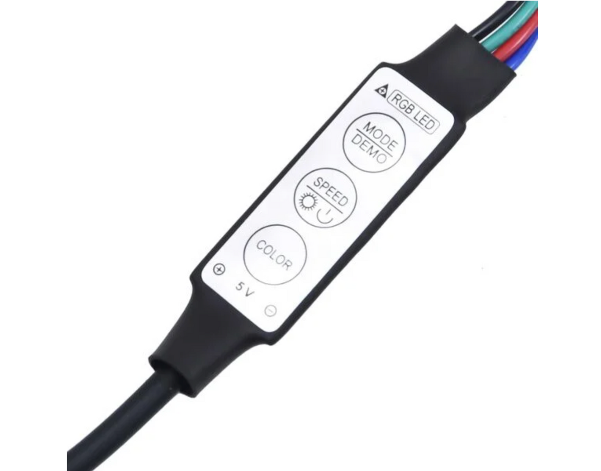 Télécommande de contrôle et système d’éclairage LED RGB fourni avec le meuble TV LED blanc 240 cm
